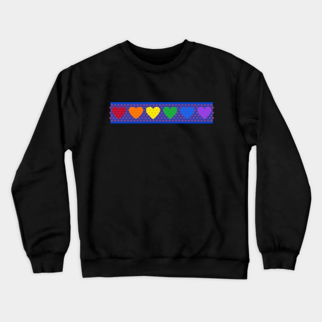 Phish Donuts with Rainbow Pride Hearts Crewneck Sweatshirt by NeddyBetty